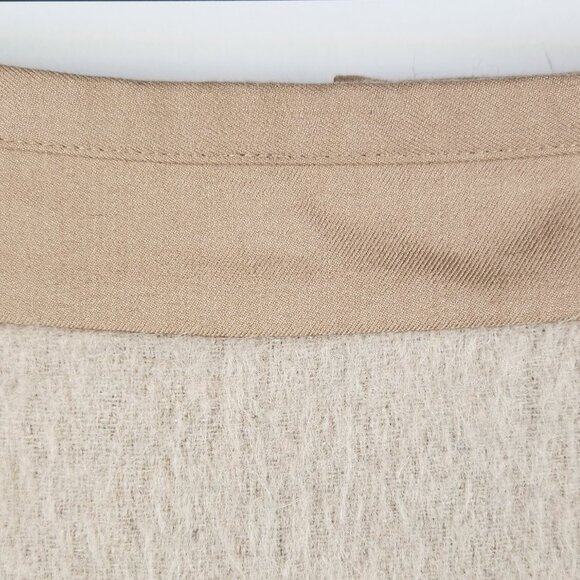 Banana Republic Wool Blend Fuzzy Panel Mini Skirt in Camel sz 2 - Picture 4 of 10